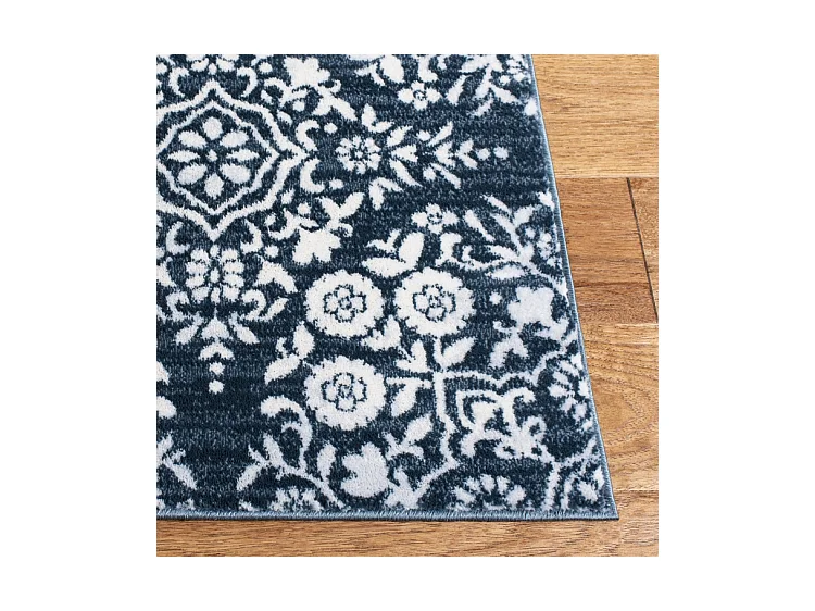 Tapis Bleu Marine/Neutre 91 X 152 cm - Scarlett