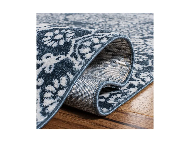 Tapis Bleu Marine/Neutre 91 X 152 cm - Scarlett