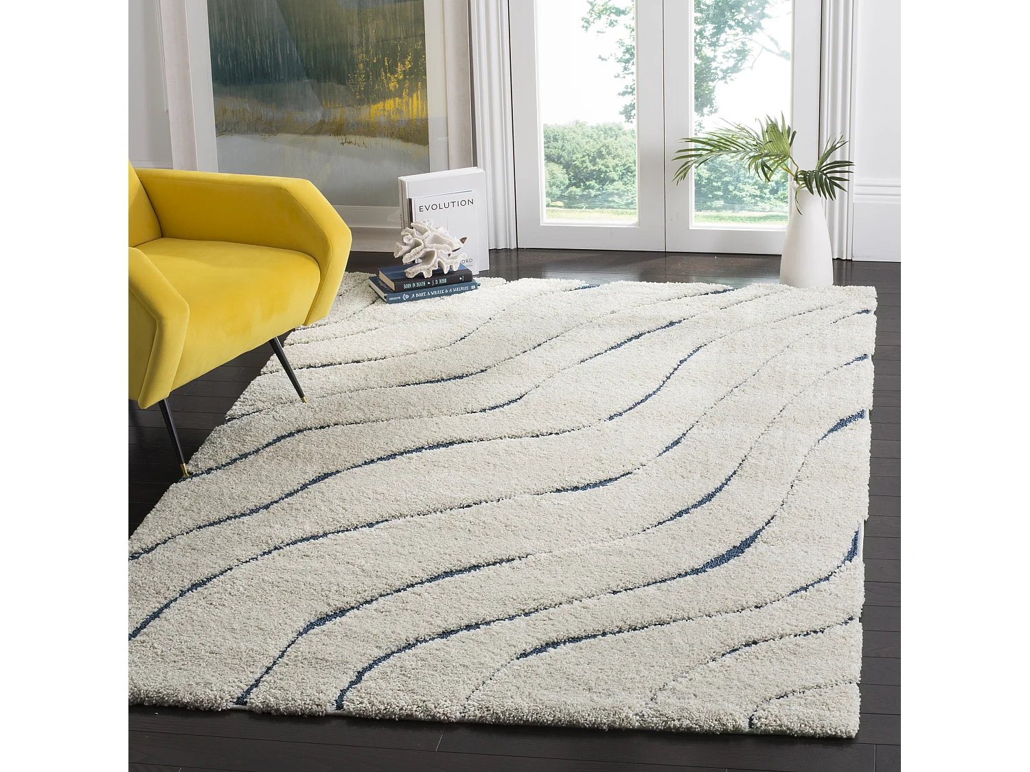 Tapis Neutre/Bleu 99 X 160 cm - Raton