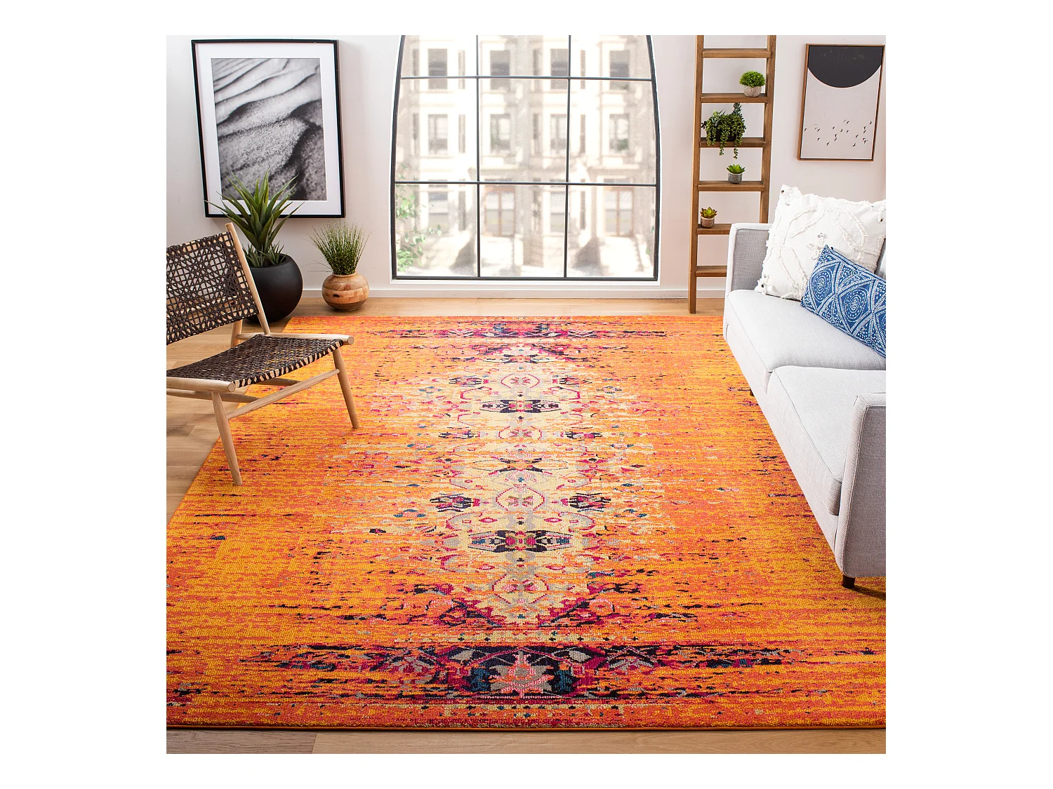 Tapis Orange/Multicolore 235 x 335 cm - Silvia