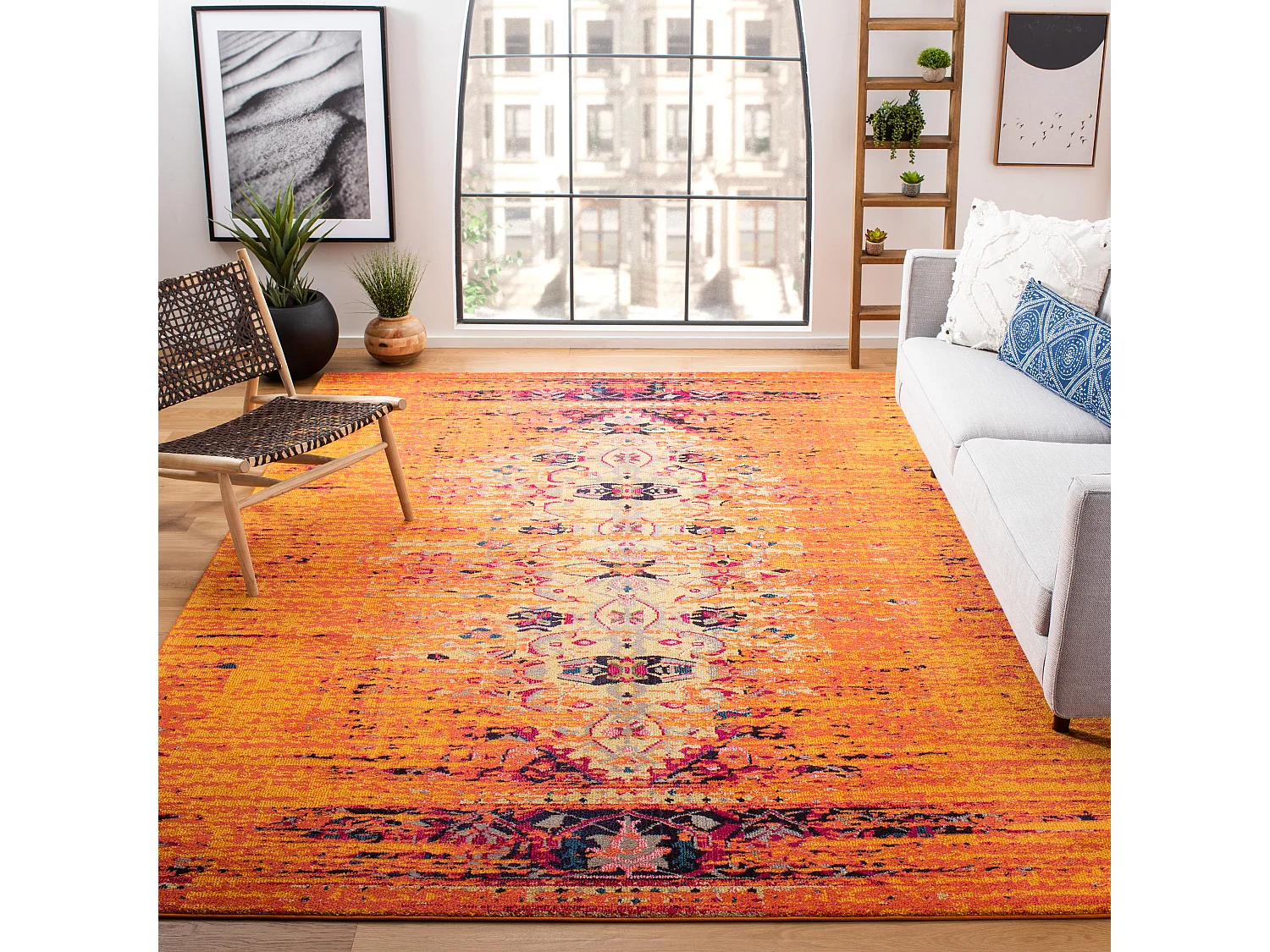 Tapis Orange/Multicolore 235 x 335 cm - Silvia