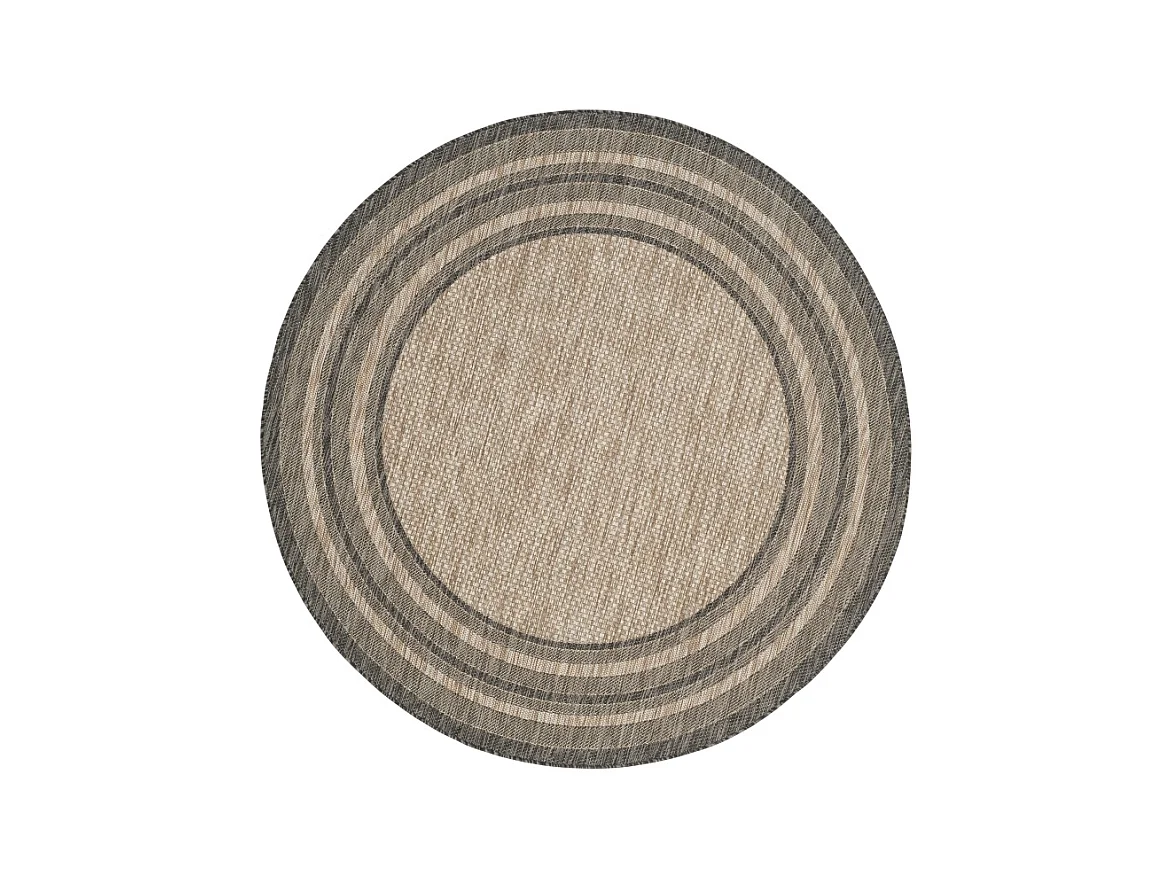 Tapis Naturel/Noir 160 X 160 cm - Anwen