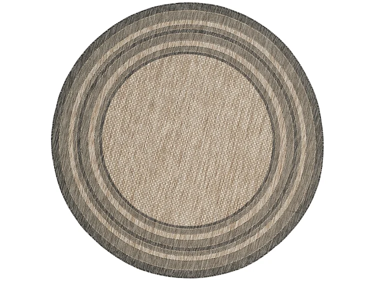 Tapis Naturel/Noir 160 X 160 cm - Anwen