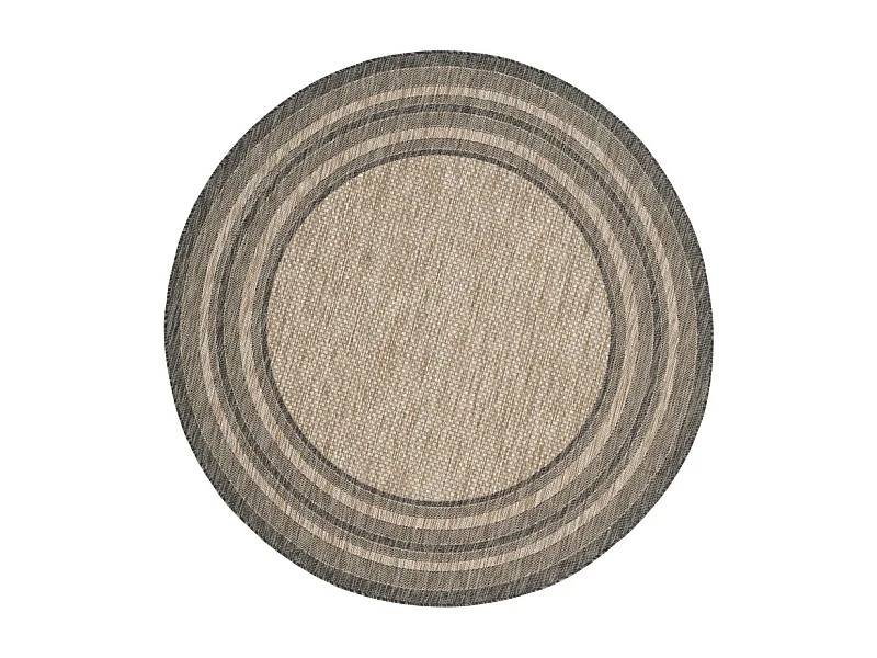 Tapis Naturel/Noir 160 X 160 cm - Anwen