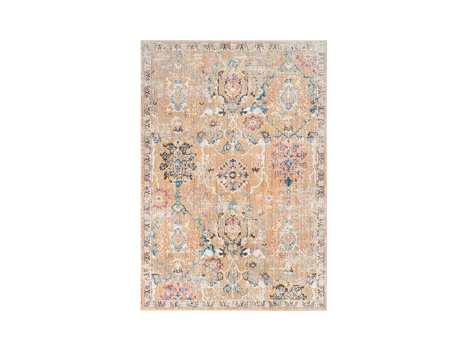 Tapis Neutre/Bleu 122 X 183 cm - Sienna