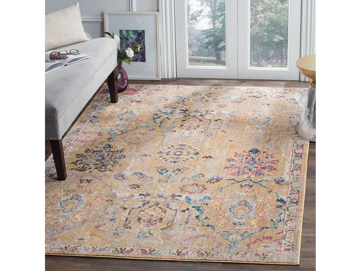 Tapis Neutre/Bleu 122 X 183 cm - Sienna