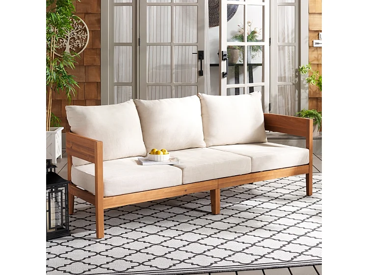 Canapé Taupe 195 x 75 x 65 cm - Theo