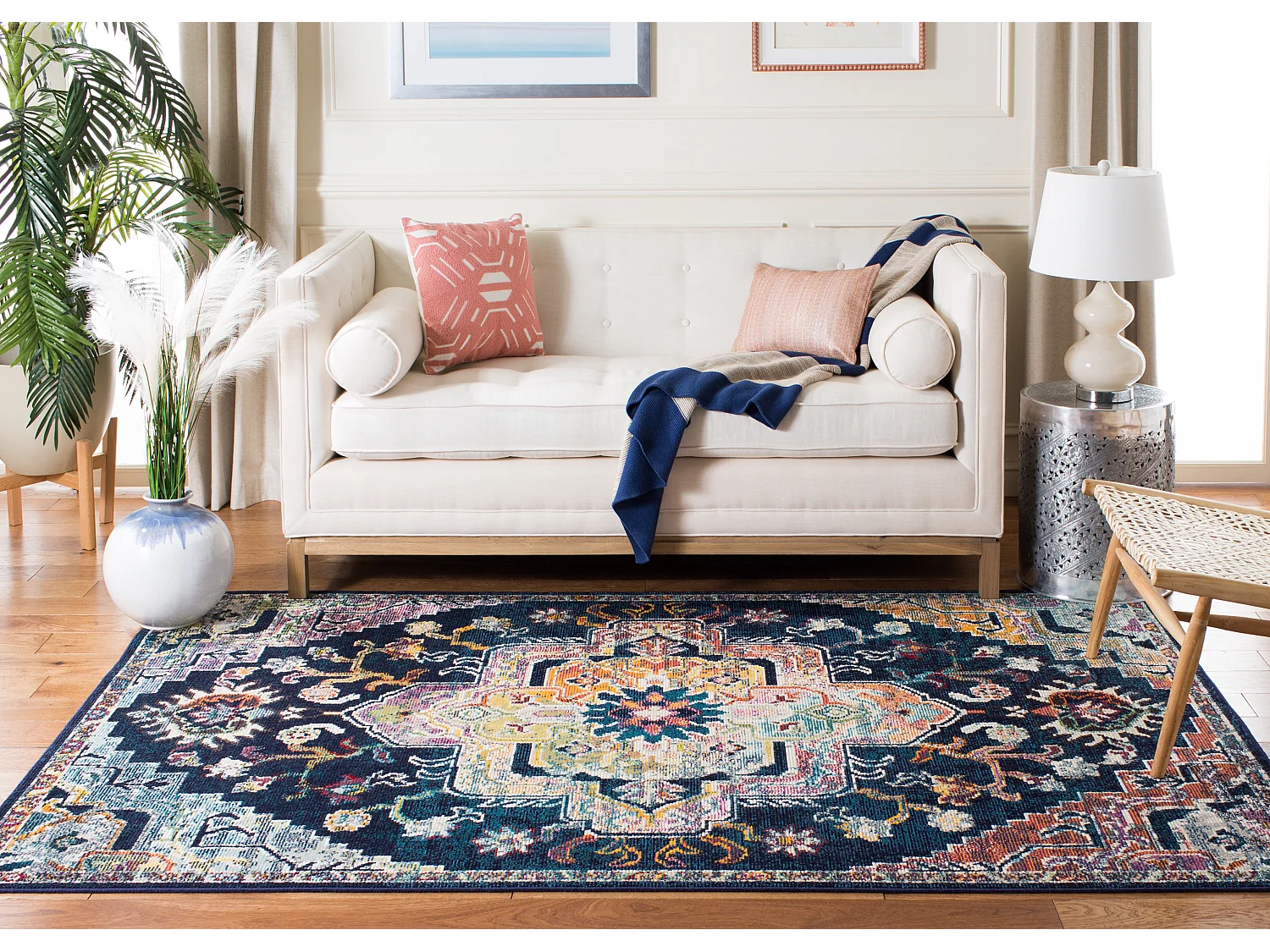 Tapis Bleu/Rose 201 X 279 cm - Desi