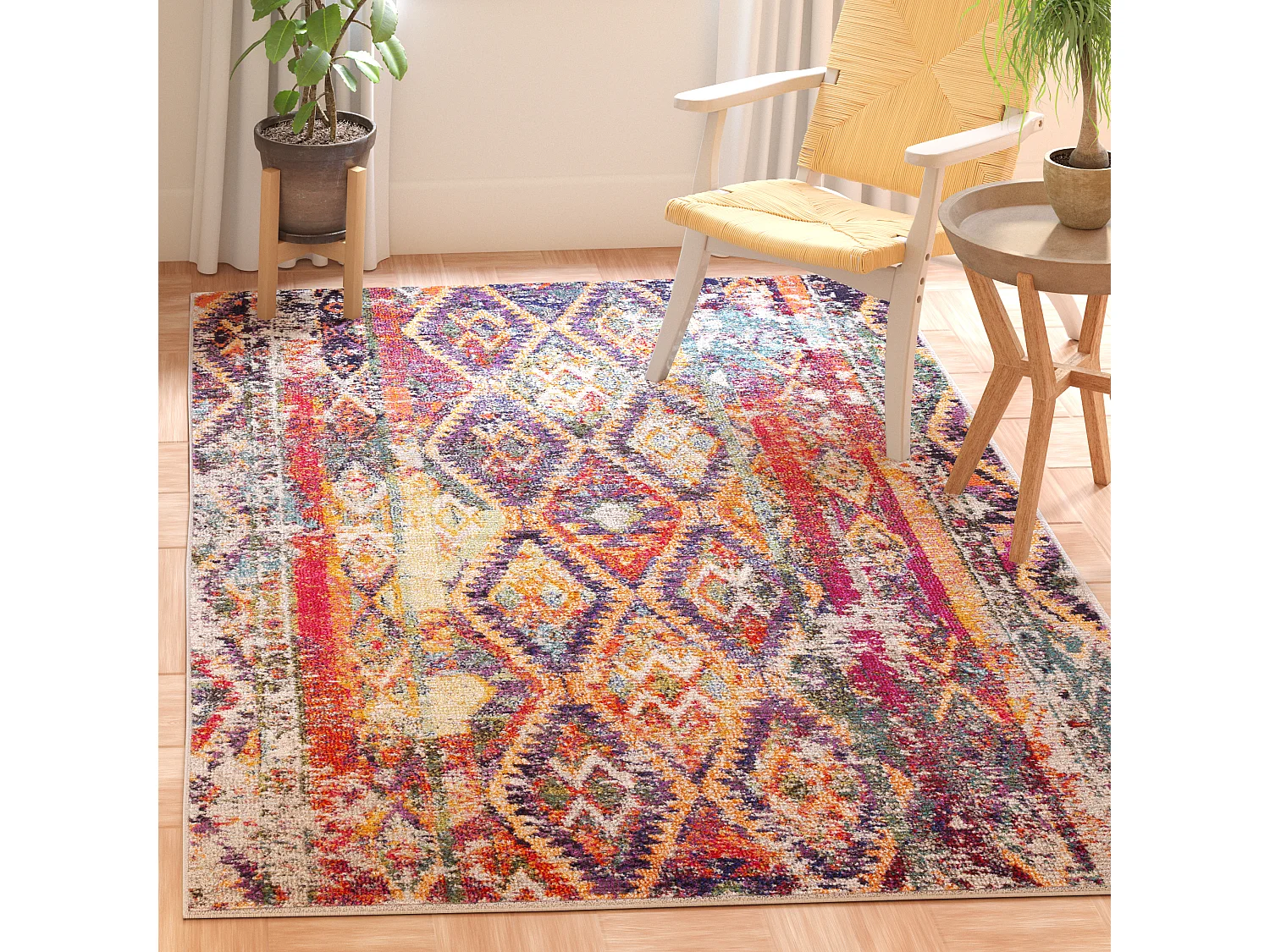 Tapis Violet/Orange 122 X 170 cm - Lilith