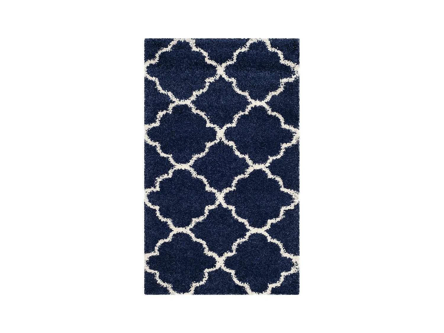 Tapis Bleu Marine/Neutre 91 X 152 cm - Coco