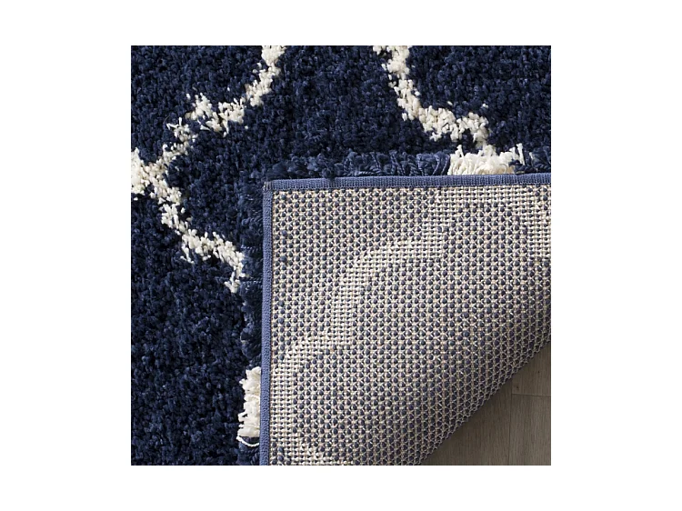 Tapis Bleu Marine/Neutre 91 X 152 cm - Coco