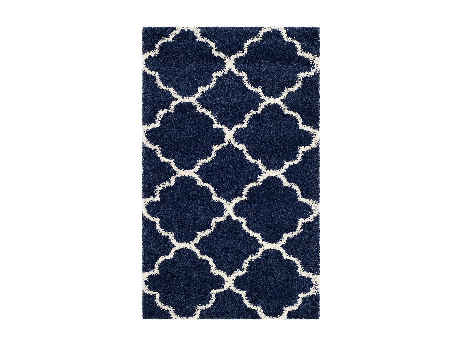 Tapis Bleu Marine/Neutre 91 X 152 cm - Coco