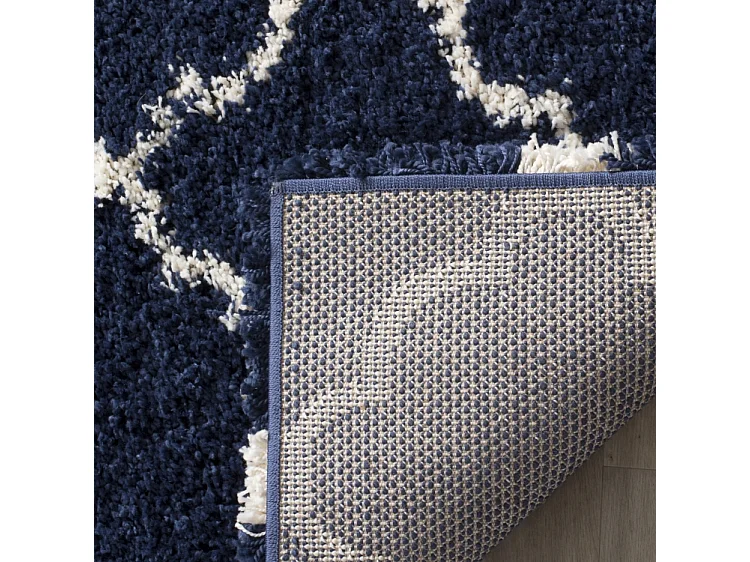 Tapis Bleu Marine/Neutre 91 X 152 cm - Coco