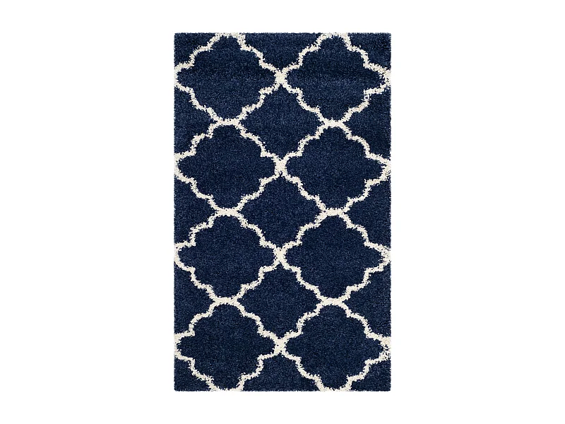 Tapis Bleu Marine/Neutre 91 X 152 cm - Coco