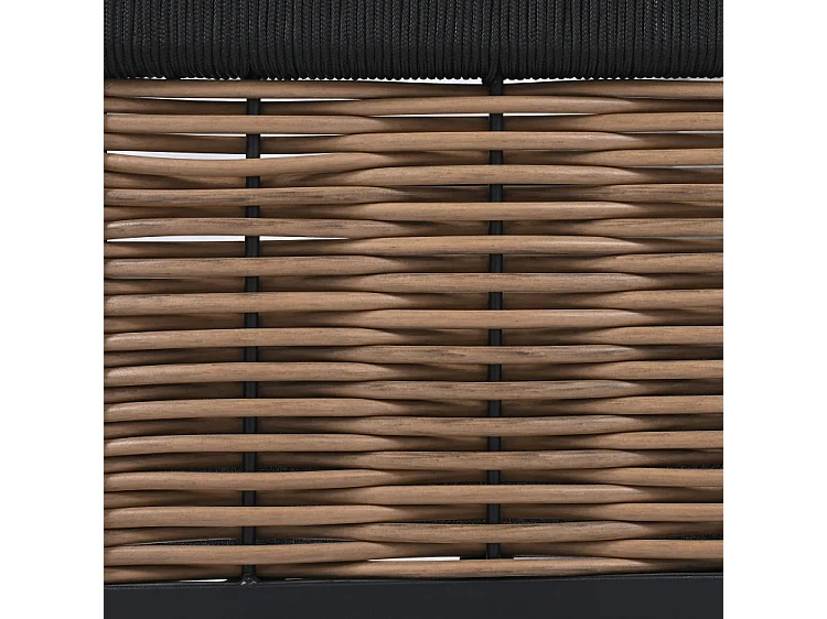 Canapé Noir/Beige 195 x 70 x 65 cm - Harrison