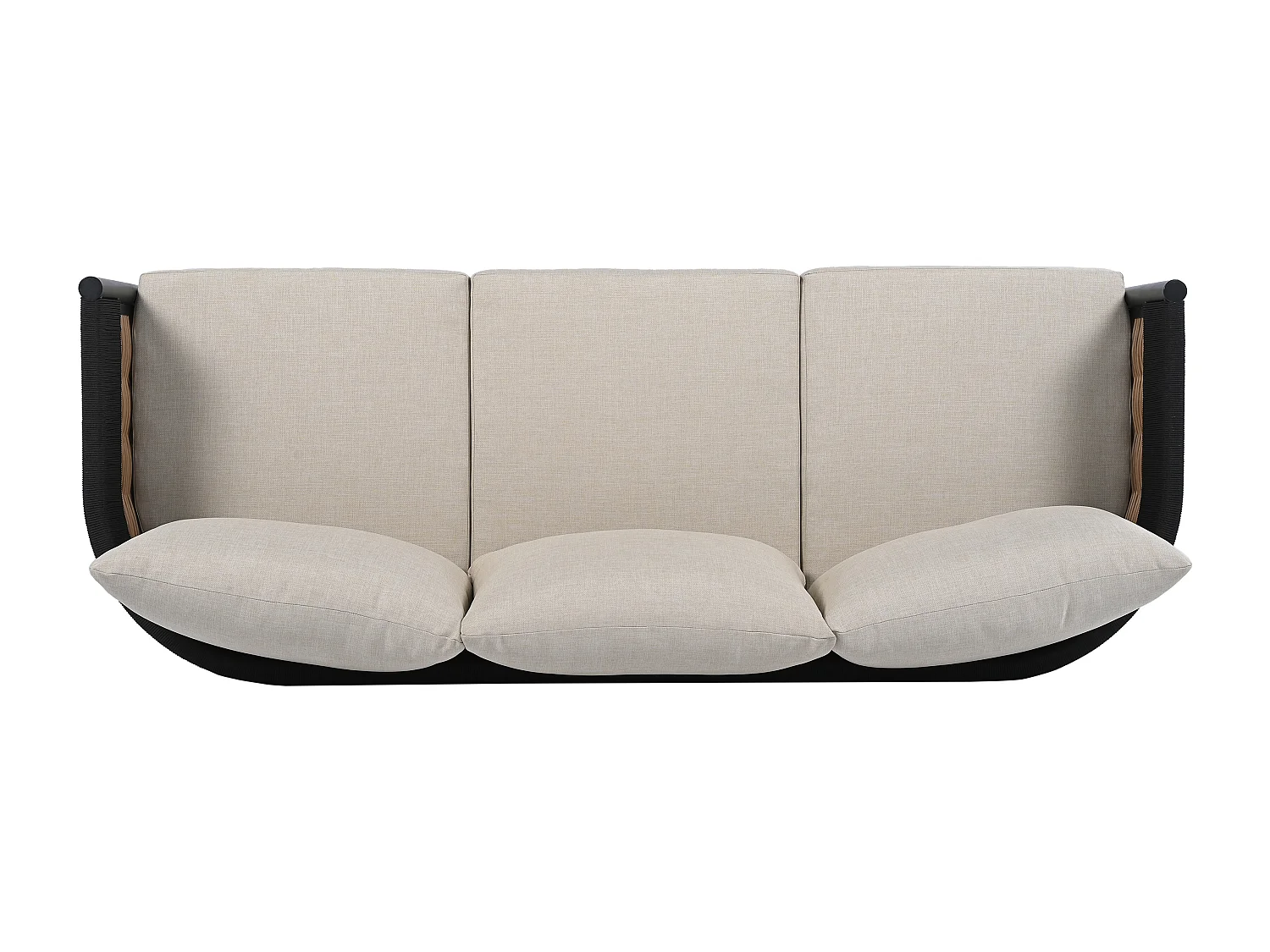 Canapé Noir/Beige 195 x 70 x 65 cm - Harrison