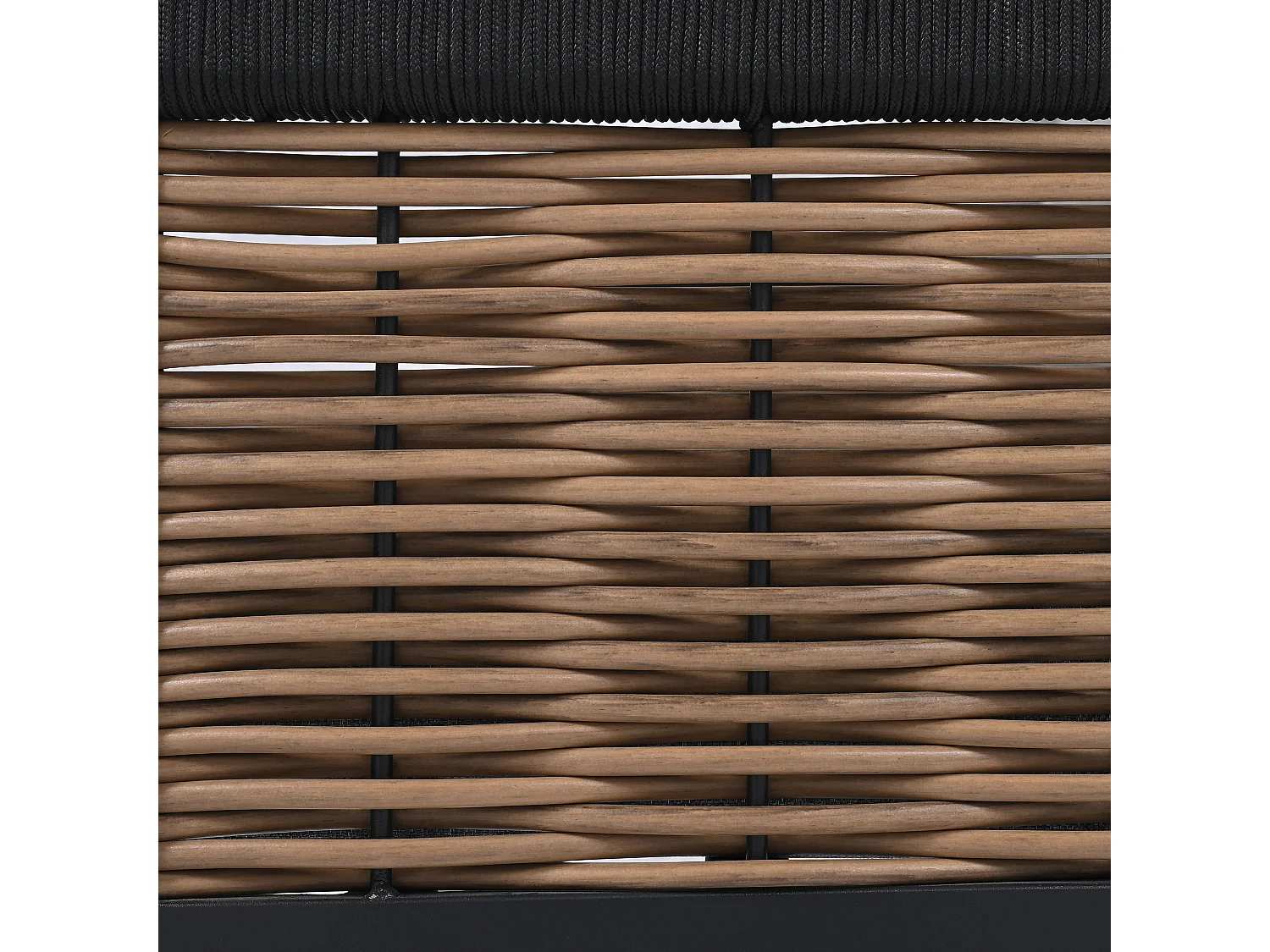 Canapé Noir/Beige 195 x 70 x 65 cm - Harrison