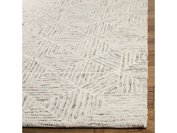 Tapis Ivoire/Bleu clair 69 X 122 cm - Delyth