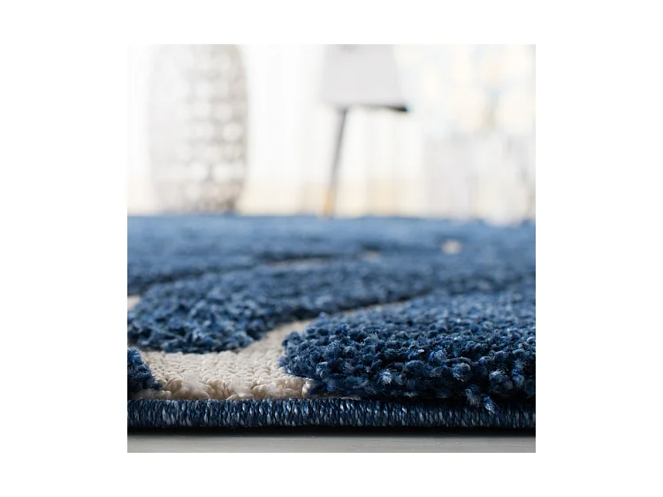 Tapis Bleu Marine/Neutre 99 X 160 cm - Rosalind