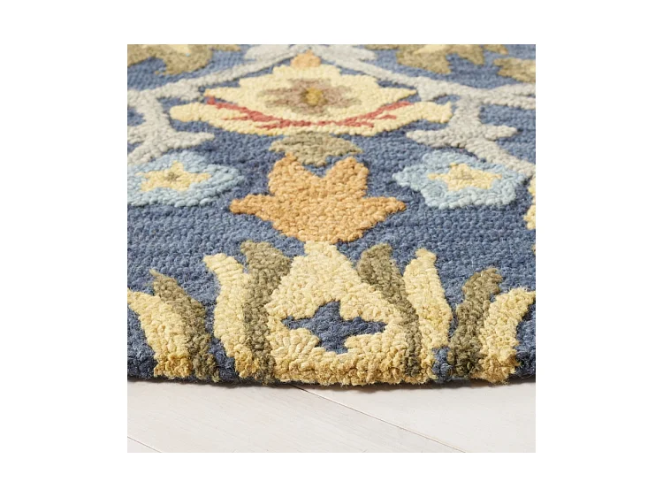 Tapis Bleu Marine/Multicolore 183 X 183 cm - Juni