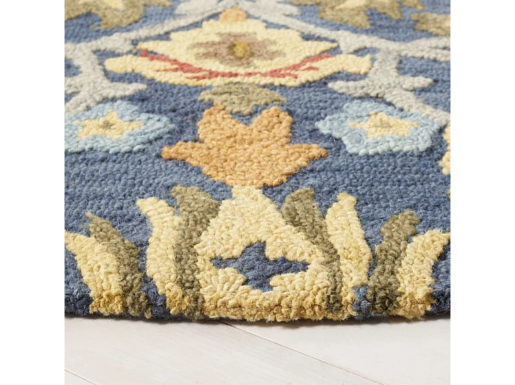 Tapis Bleu Marine/Multicolore 183 X 183 cm - Juni