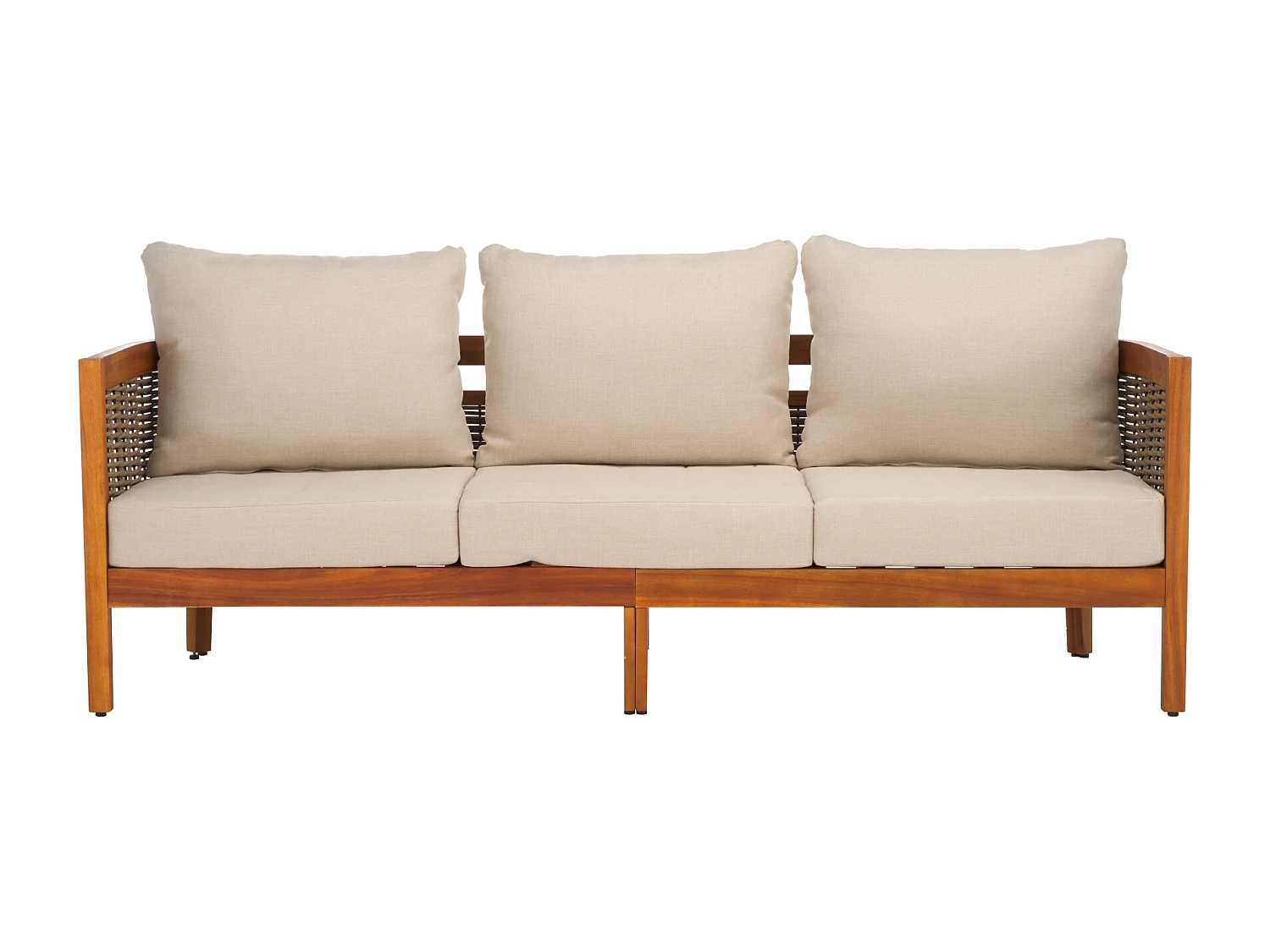 Canapé Taupe 195 x 75 x 65 cm - Amanda