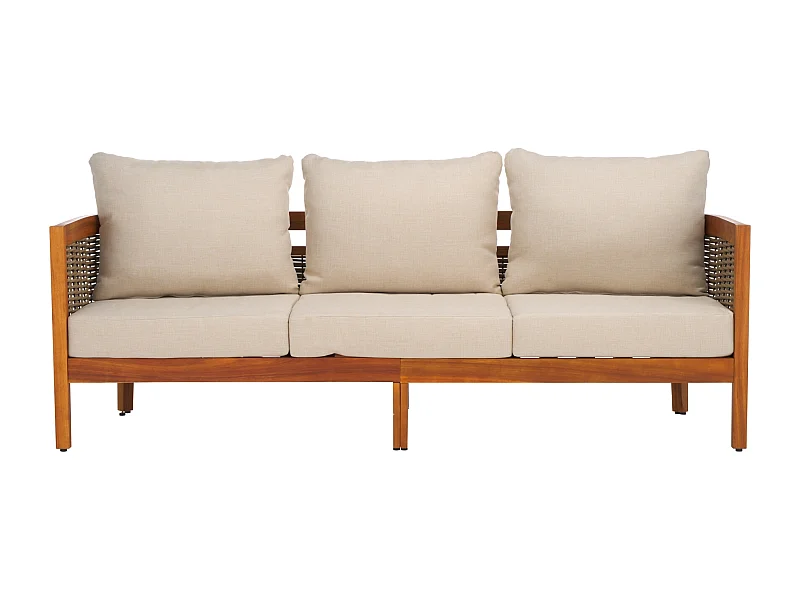 Canapé Taupe 195 x 75 x 65 cm - Amanda