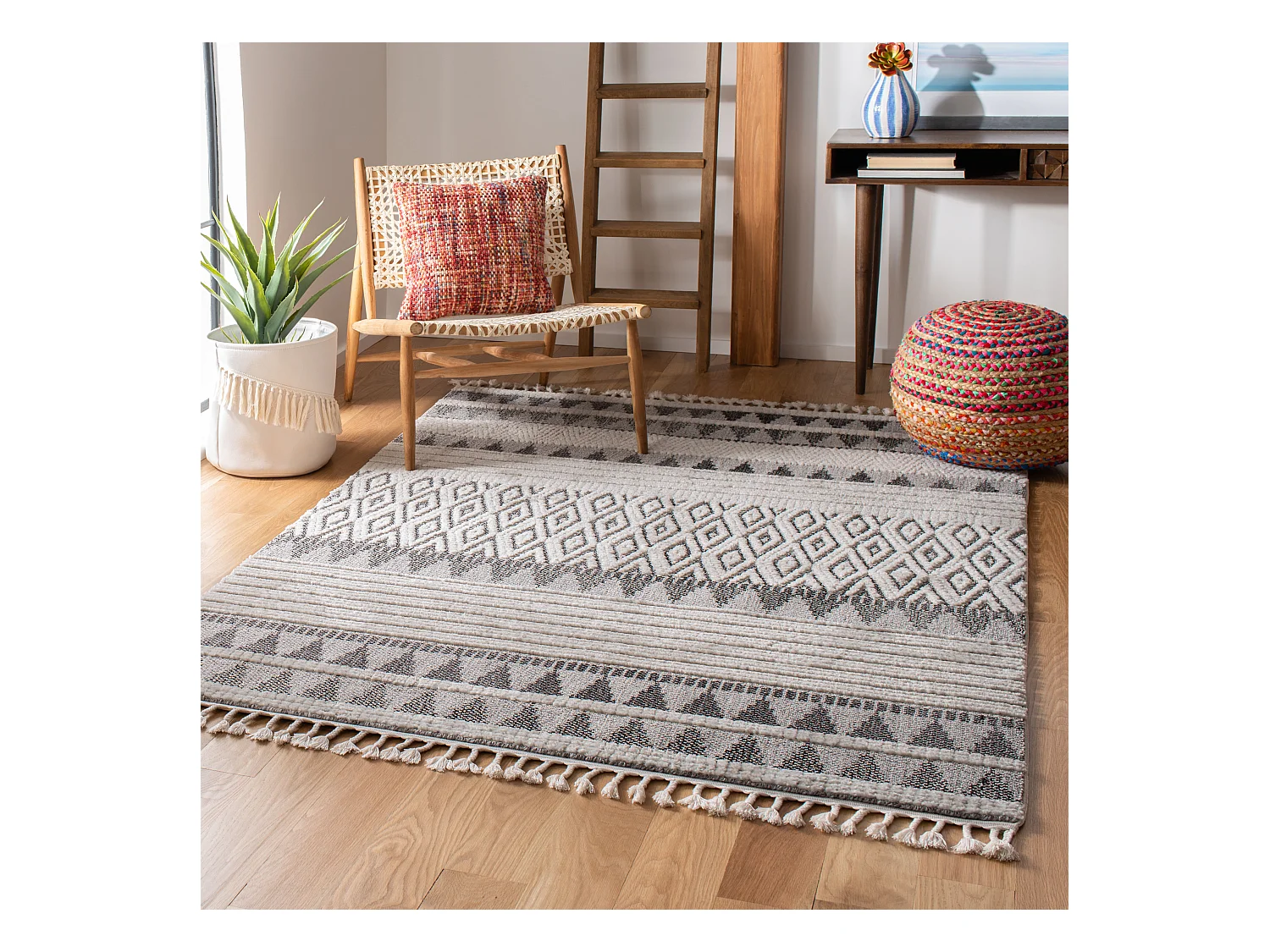 Tapis Neutre/Bleu 160 X 229 cm - Elliana