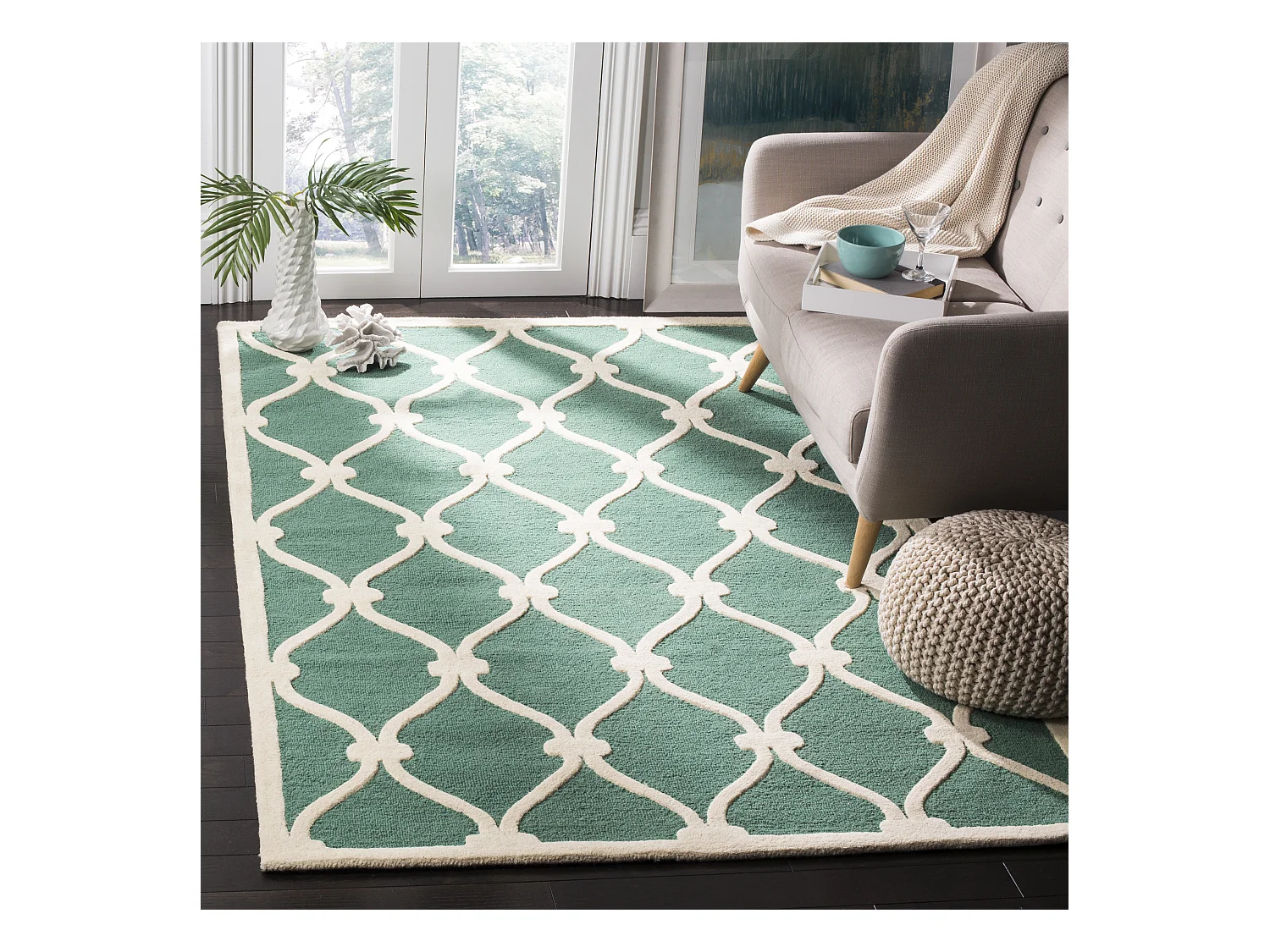 Tapis Bleu/Neutre 122 X 183 cm - Hugo