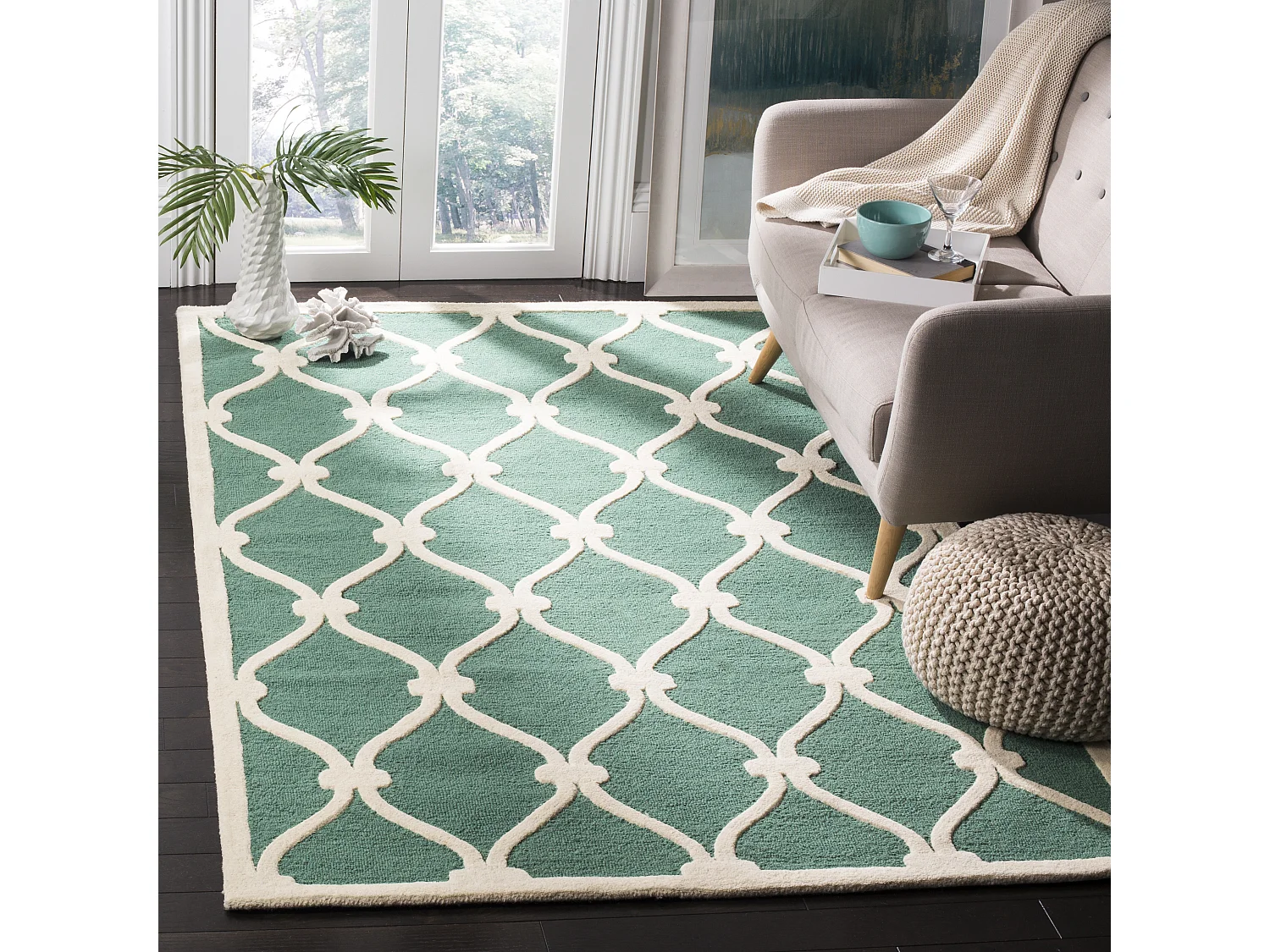 Tapis Bleu/Neutre 122 X 183 cm - Hugo