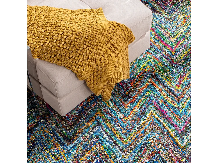 Tapis Bleu/Multicolore 91 X 152 cm - Nicholas