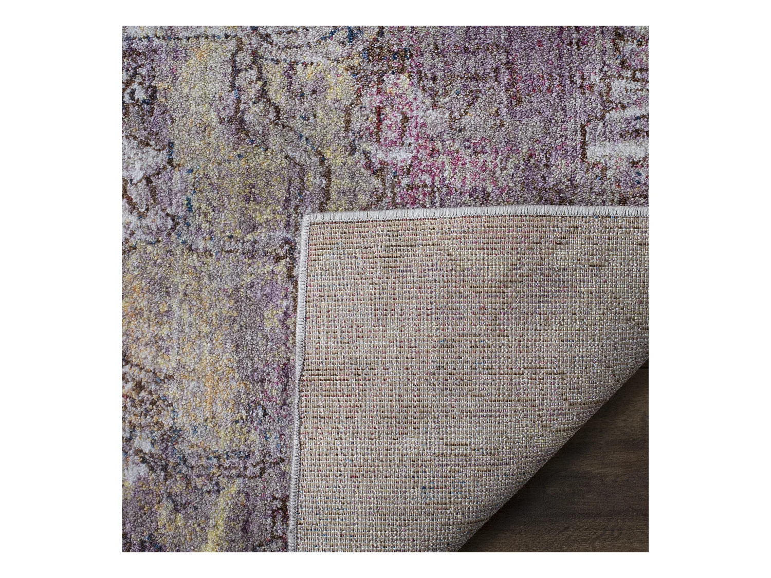 Tapis Rose/Gris 91 X 152 cm - Lilibeth