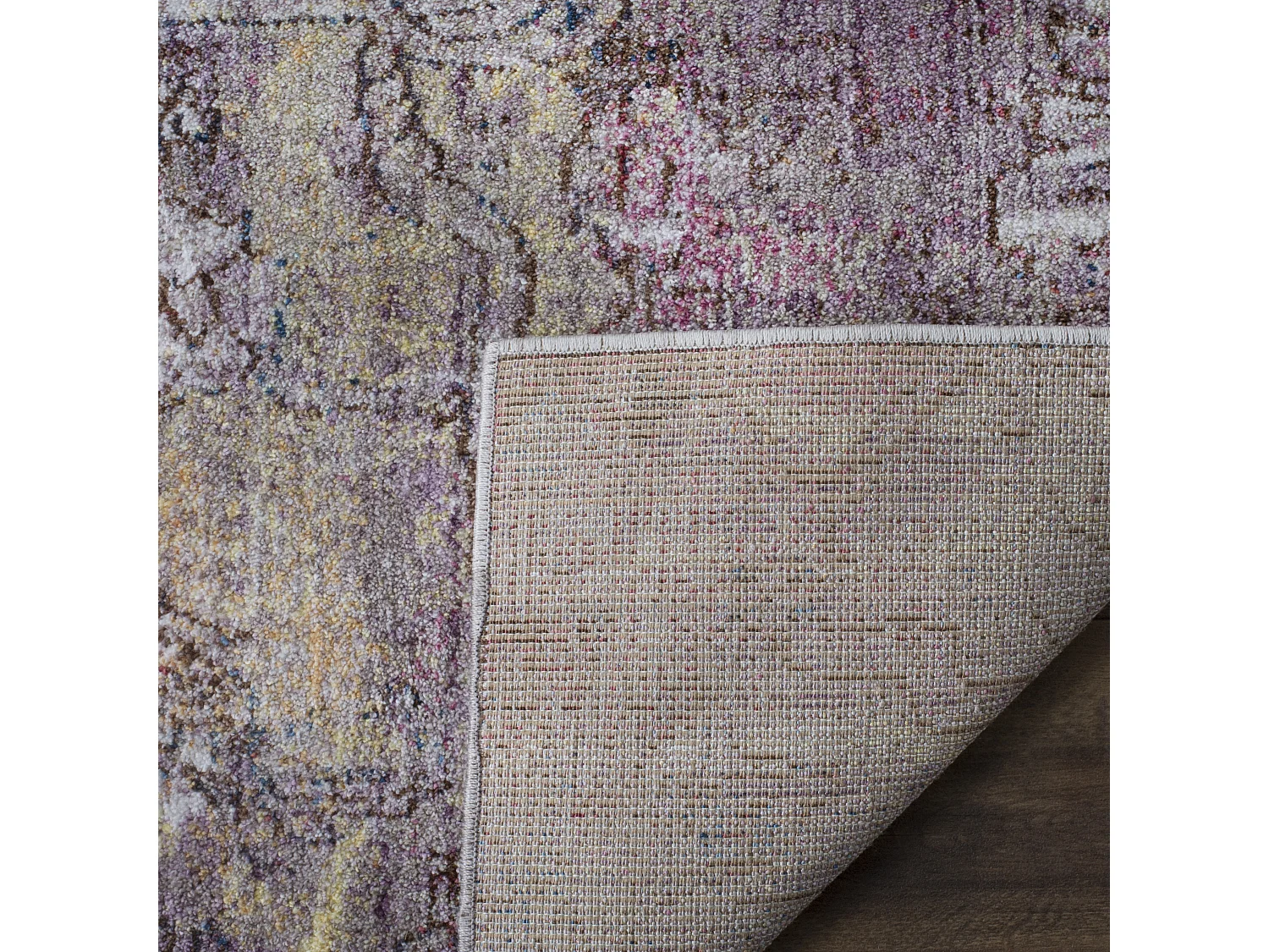 Tapis Rose/Gris 91 X 152 cm - Lilibeth