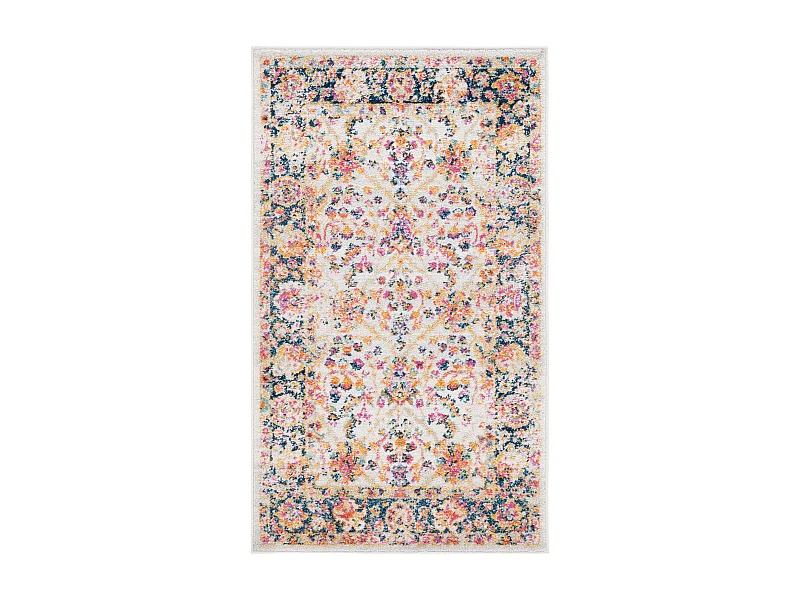 Tapis Neutre/Bleu Marine 91 X 152 cm - Melita