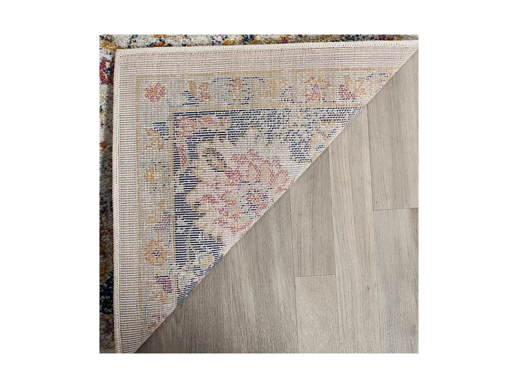 Tapis Neutre/Bleu Marine 91 X 152 cm - Melita