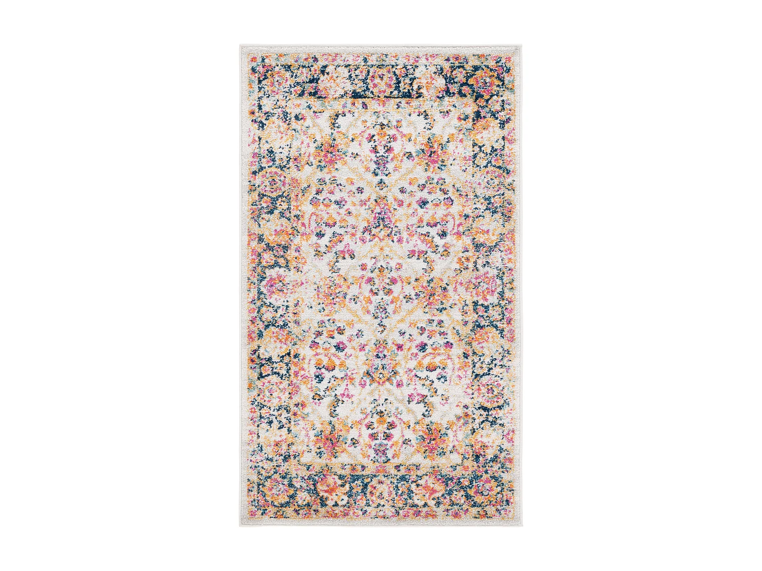 Tapis Neutre/Bleu Marine 91 X 152 cm - Melita