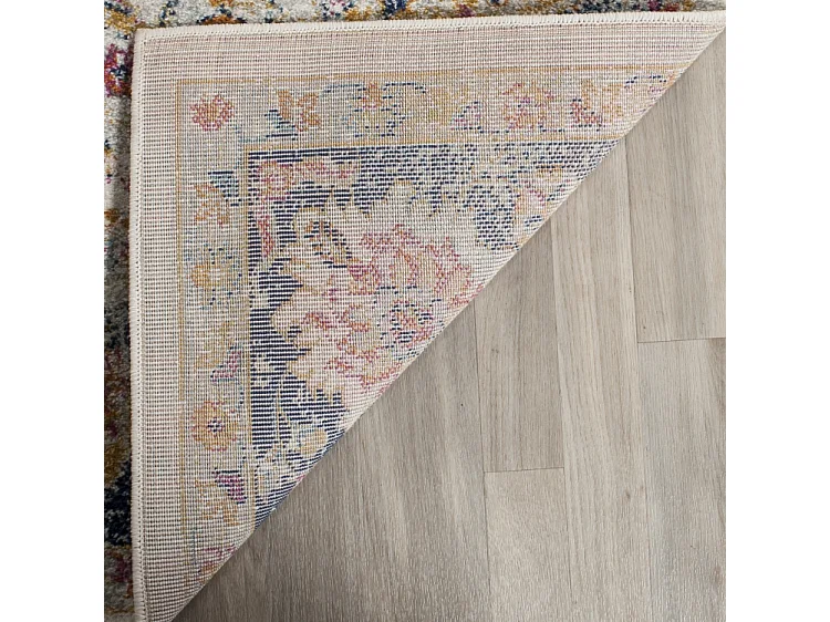 Tapis Neutre/Bleu Marine 91 X 152 cm - Melita