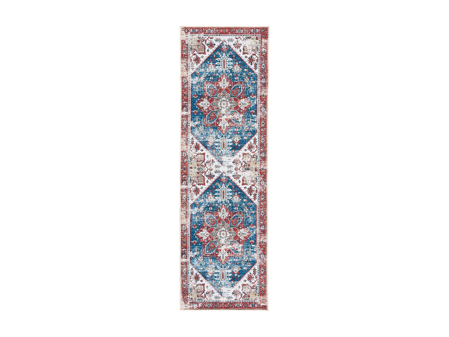 Tapis Bleu/Rouge 76 X 244 cm - Solana