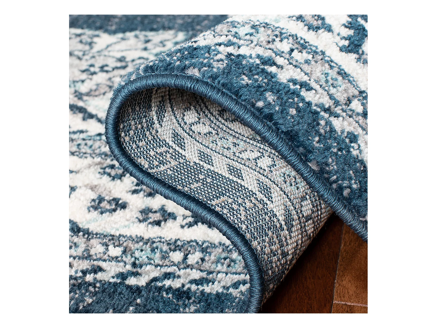 Tapis Neutre/Bleu 91 X 152 cm - Mallory