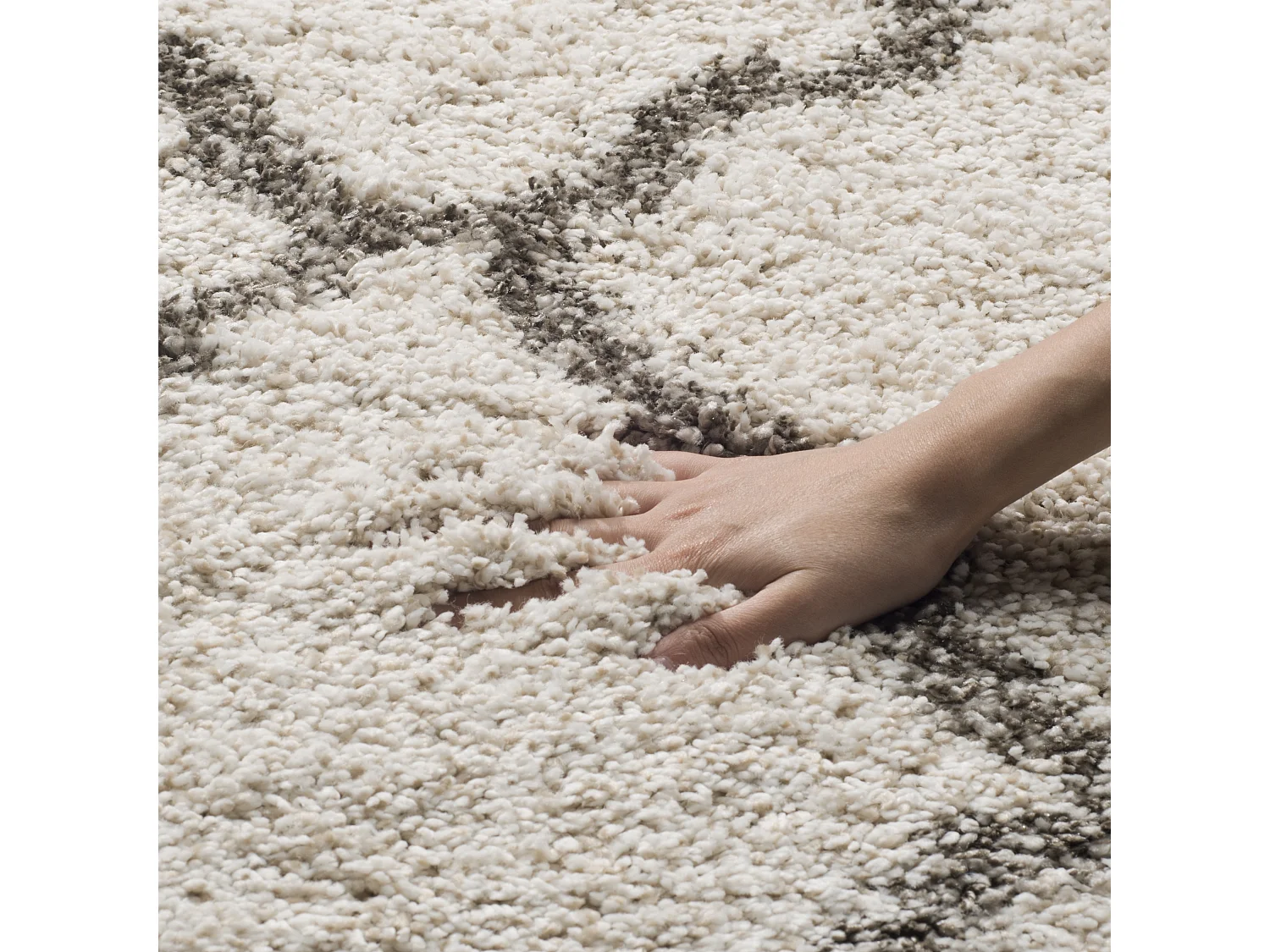 Tapis Neutre/Gris 122 X 183 cm - Brooklyn