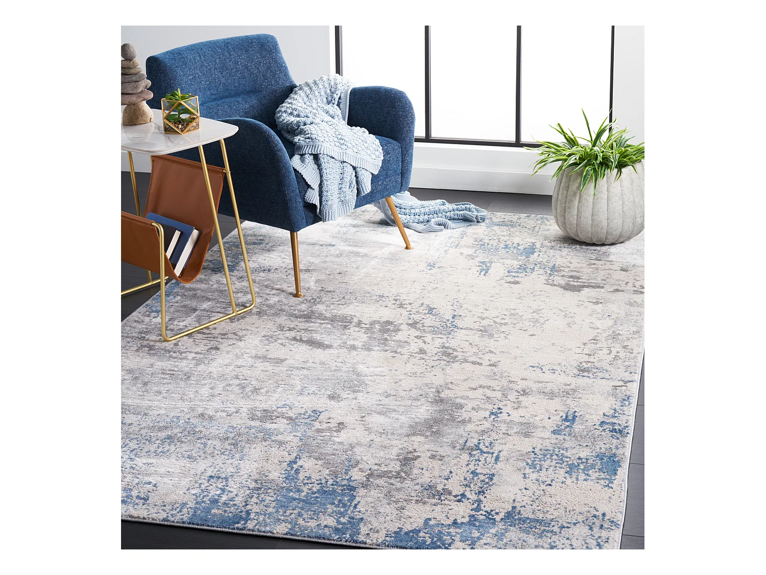 Tapis Gris/Bleu 160 X 229 cm - Willow