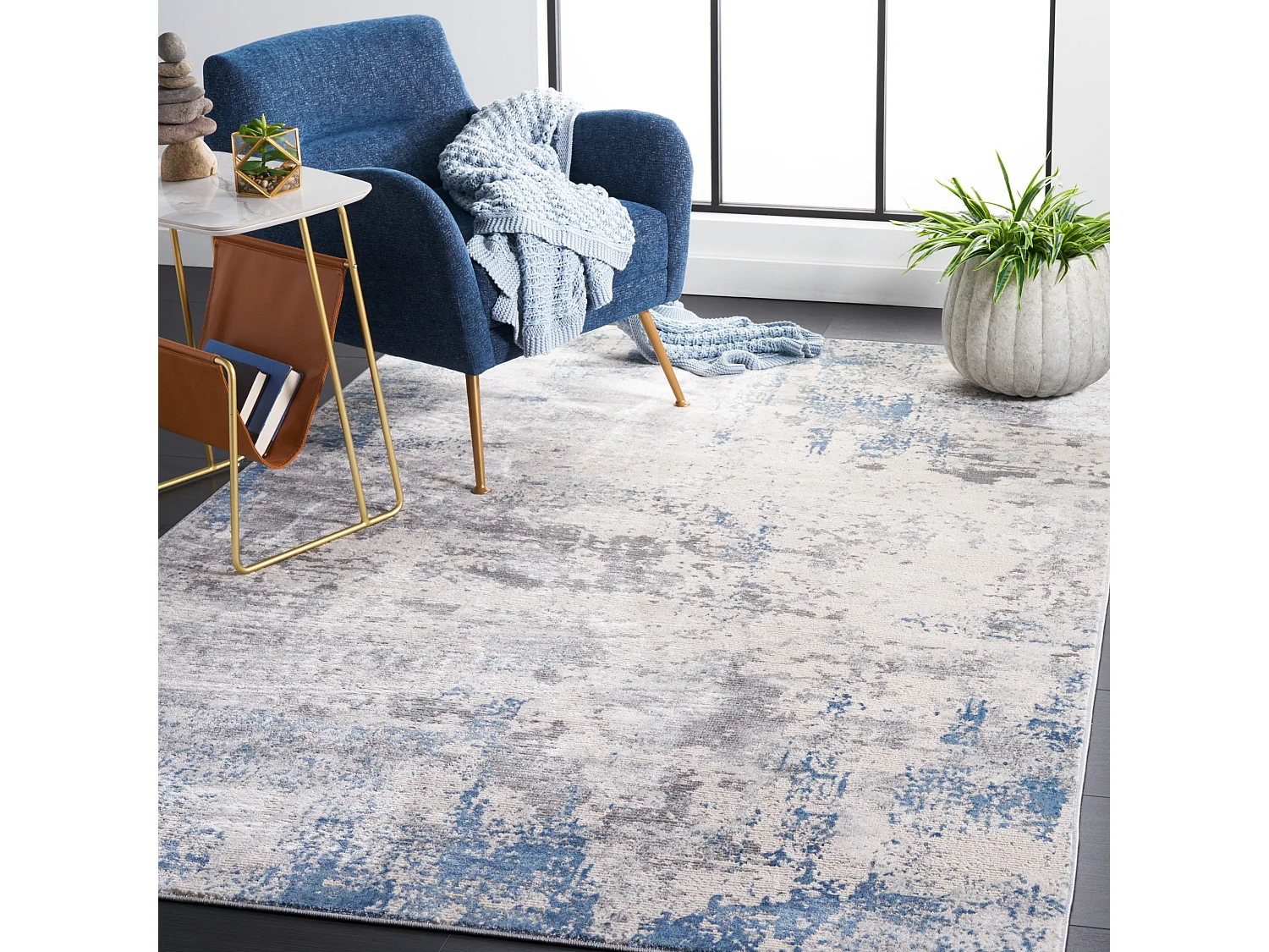 Tapis Gris/Bleu 160 X 229 cm - Willow