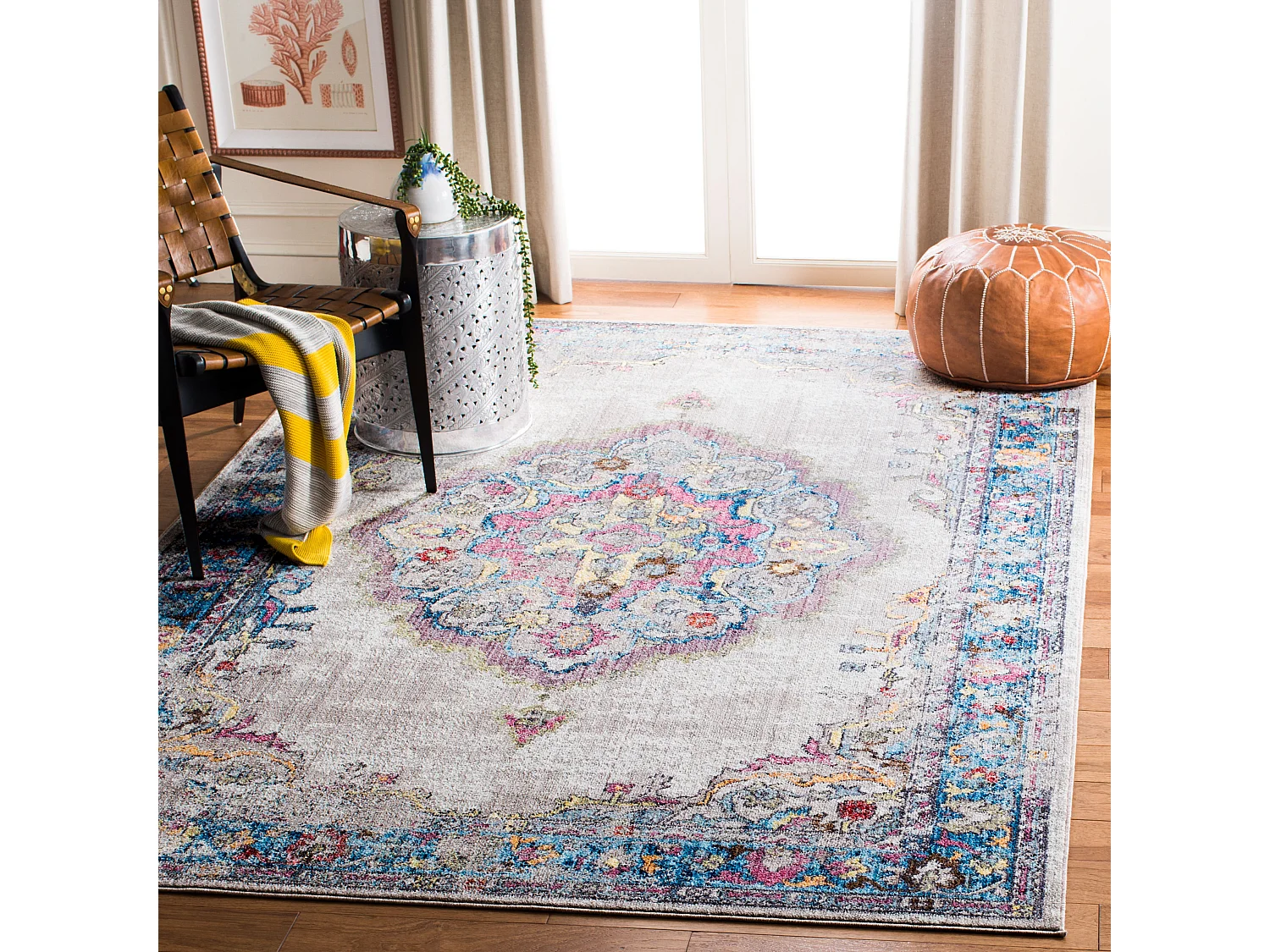 Tapis Gris/Bleu 183 X 274 cm - Malani