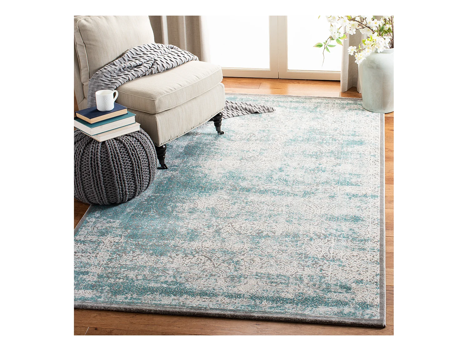 Tapis Bleu/Neutre 122 X 170 cm - Amala