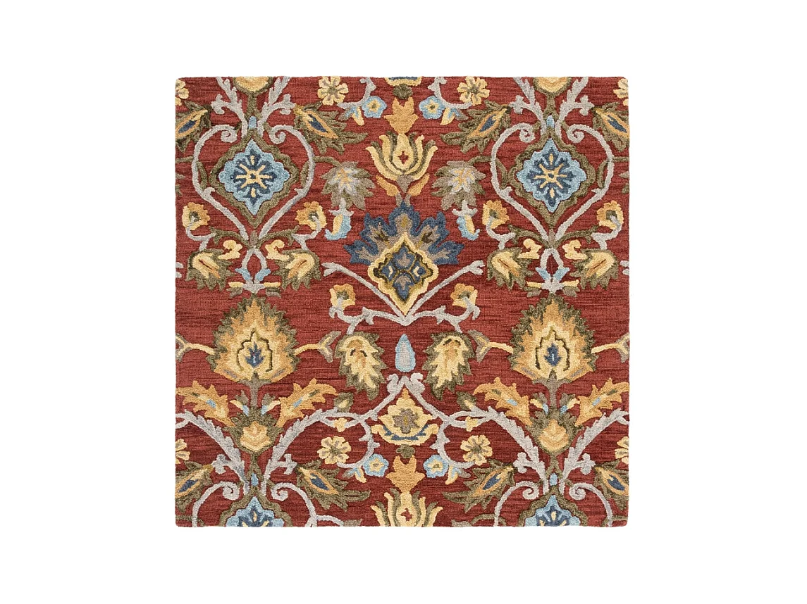 Tapis Rouge/Multicolore 91 X 91 cm - Juni