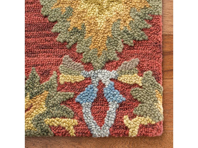 Tapis Rouge/Multicolore 91 X 91 cm - Juni