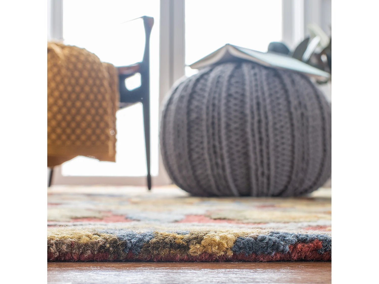 Tapis Rouge/Multicolore 91 X 91 cm - Juni