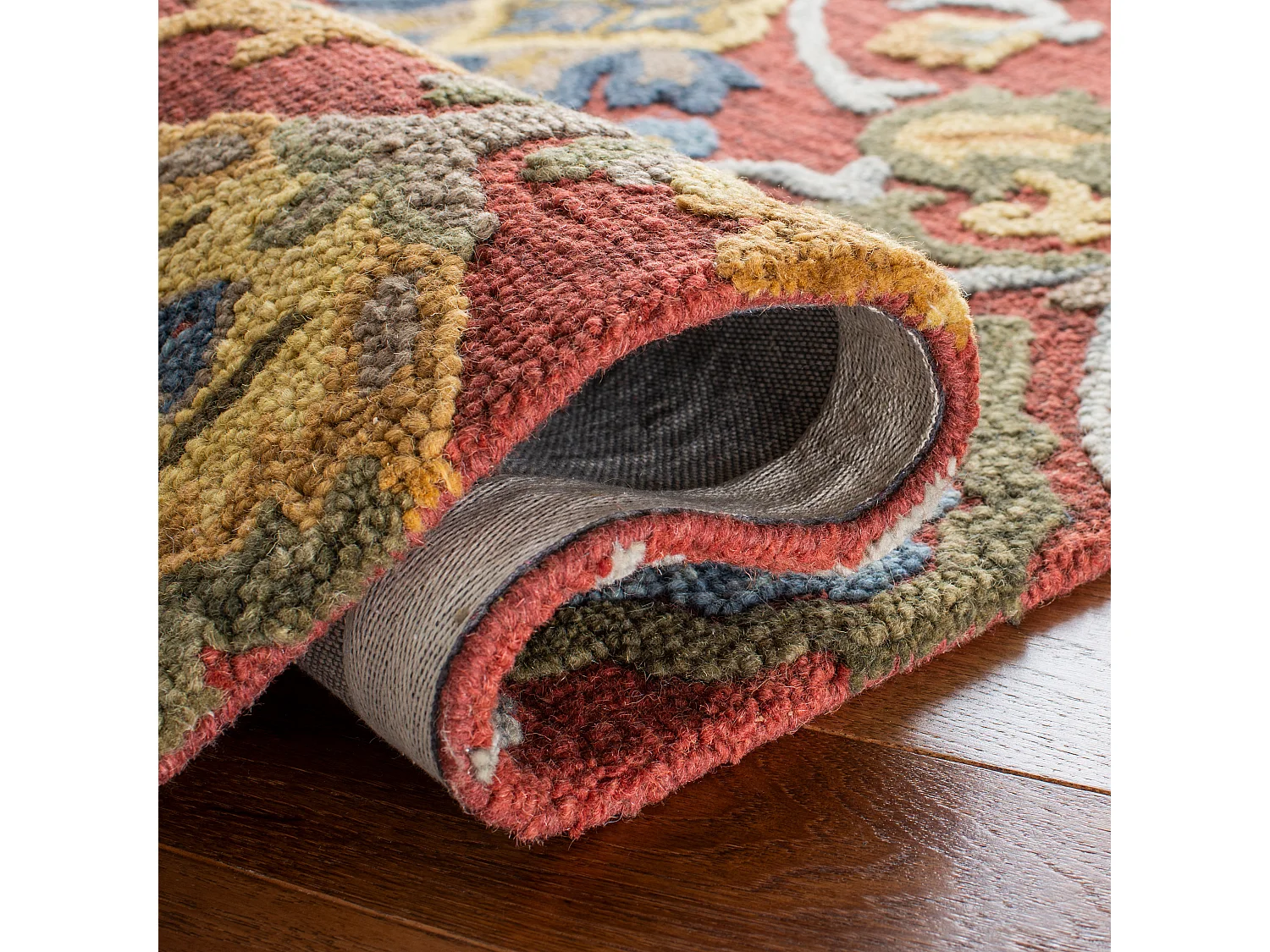 Tapis Rouge/Multicolore 91 X 91 cm - Juni