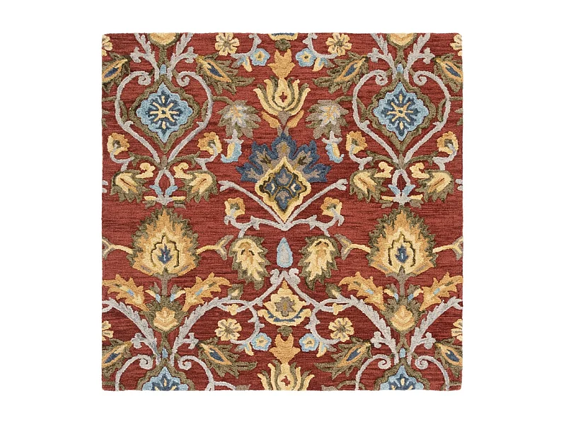 Tapis Rouge/Multicolore 91 X 91 cm - Juni