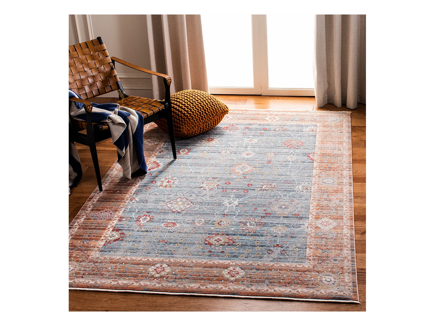 Tapis Bleu/Rouge 152 X 244 cm - Aaliyah